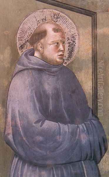 Legend of St Francis- 18. Apparition at Arles 1297-1300 Oil Painting by Giotto Di Bondone