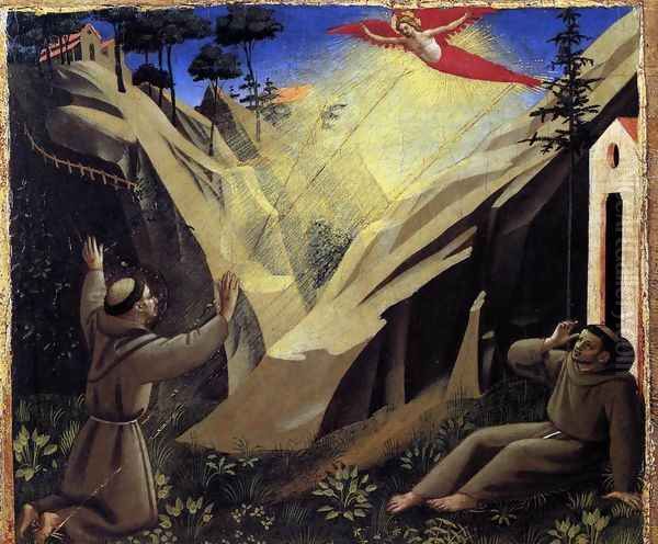 St Francis Receiving the Stigmata Oil Painting by Giotto Di Bondone