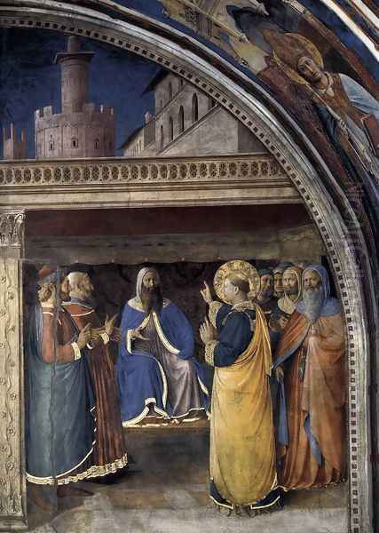 Dispute before Sanhedrin Oil Painting by Giotto Di Bondone