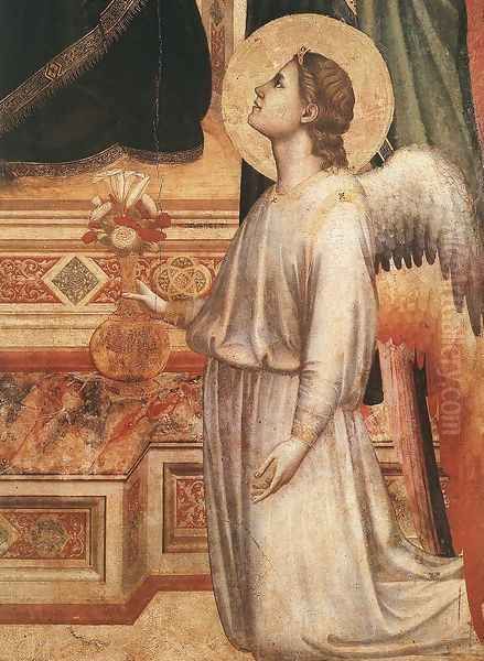 Ognissanti Madonna [detail: 2] (or Madonna in Maestà) Oil Painting by Giotto Di Bondone