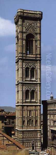 Campanile Oil Painting by Giotto Di Bondone