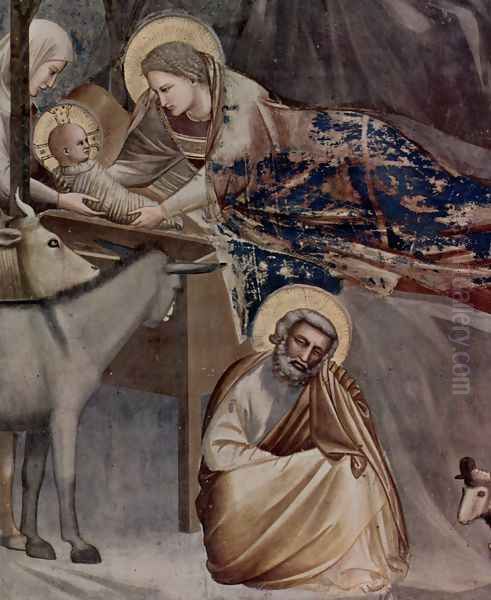 Christ's birth Oil Painting by Giotto Di Bondone