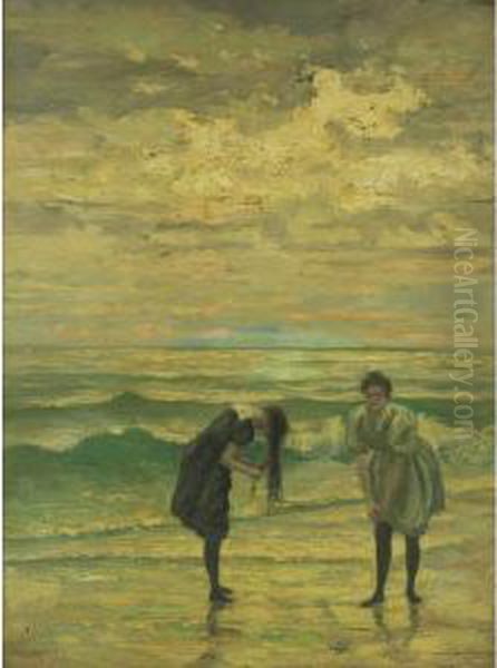 The Bathers Oil Painting by James C. Magee