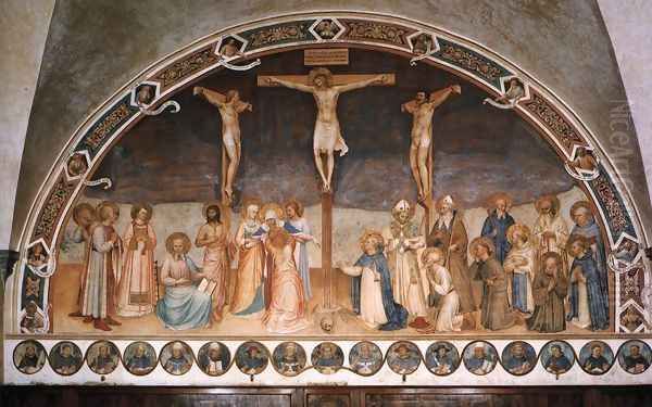 Crucifixion and Saints Oil Painting by Giotto Di Bondone