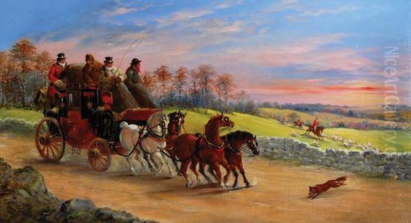 The Bristol To London Mail Coach Oil Painting by John Charles Maggs