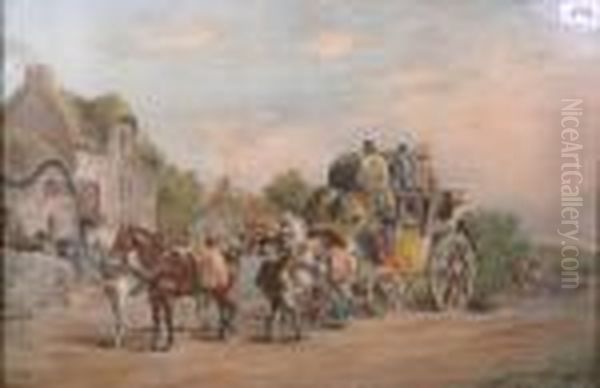 The Bristol To London Coach Oil Painting by John Charles Maggs