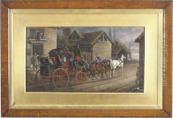 The York London Mail Coach Oil Painting by John Charles Maggs