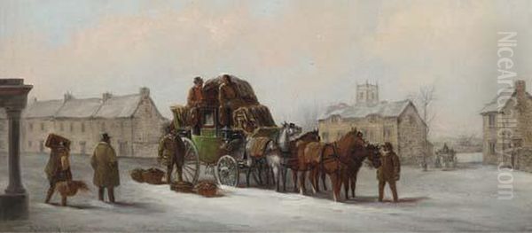 The Bristol, Bath And London Coach Oil Painting by John Charles Maggs