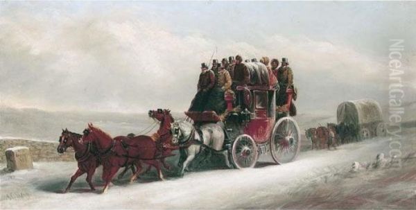 The London To Brighton Mail Oil Painting by John Charles Maggs