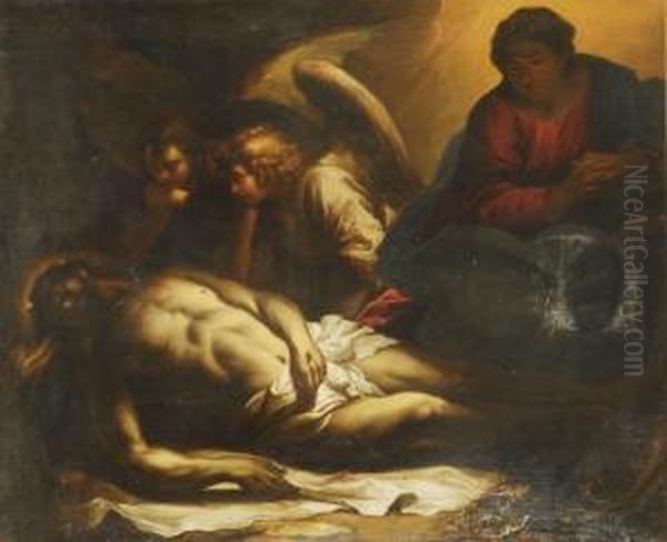 Compianto Sul Cristo Morto Oil Painting by Stefano Magnasco