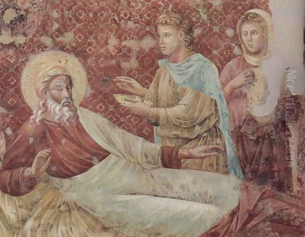 Isaac, Esau back Oil Painting by Giotto Di Bondone