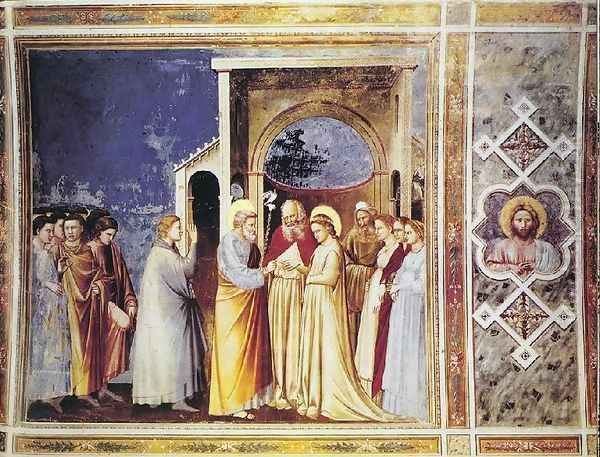 Marriage of the Virgin Oil Painting by Giotto Di Bondone