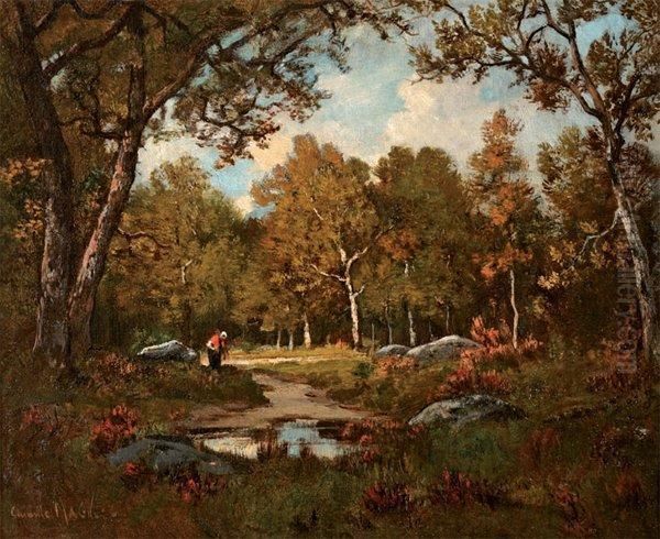 Boisiere En Foret Oil Painting by Camille Magnus