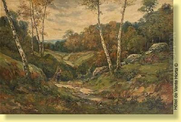 Fagotiere Dans Un Chemin Creux Oil Painting by Camille Magnus