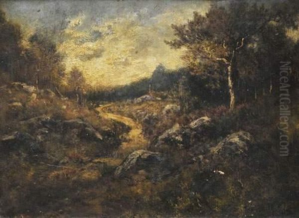 Vue De La Foret De Fontainebleau Oil Painting by Camille Magnus