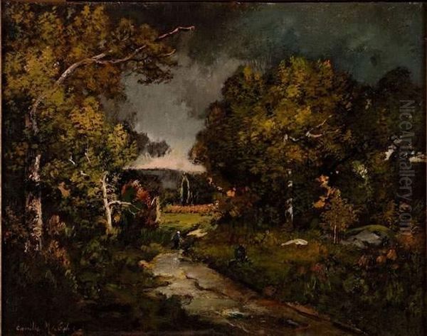 La Foret Avant L'orage Oil Painting by Camille Magnus