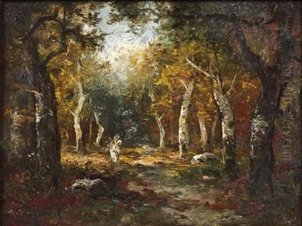 Boisiere En Foret Oil Painting by Camille Magnus