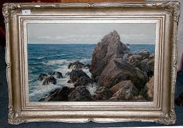 Coastal Scene Oil Painting by Wartan Mahokian