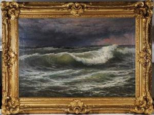 Mahokian, ,orage En Mer Oil Painting by Wartan Mahokian