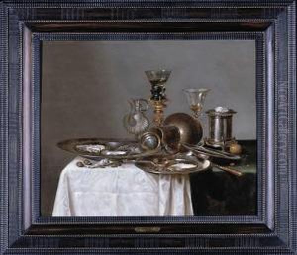 Still Life Oil Painting by Cornelis Mahu