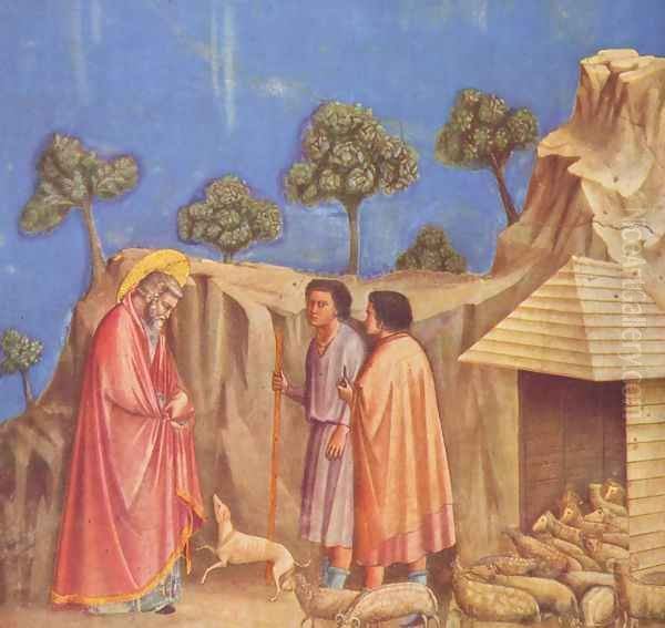 Scrovegni 2 Oil Painting by Giotto Di Bondone