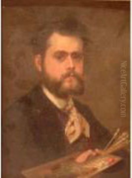 Autoportrait Oil Painting by Albert Pierre Rene Maignan