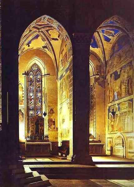 Peruzzi And Bardi Chapels Oil Painting by Giotto Di Bondone