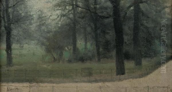 Kensington Gardens, Evening Oil Painting by Paul Fordyce Maitland