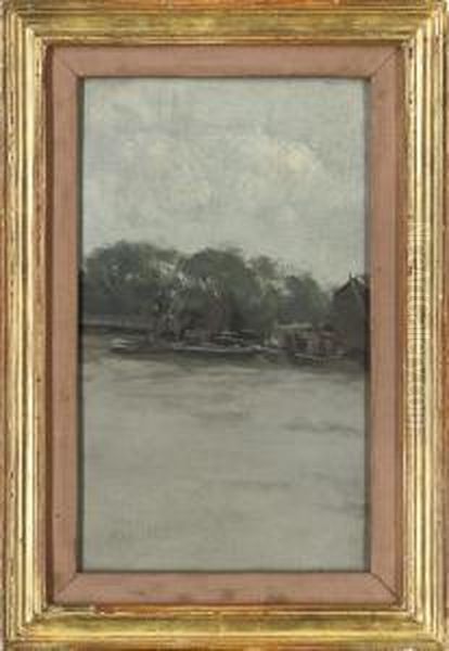 Thames Near Albert Bridge Oil Painting by Paul Fordyce Maitland