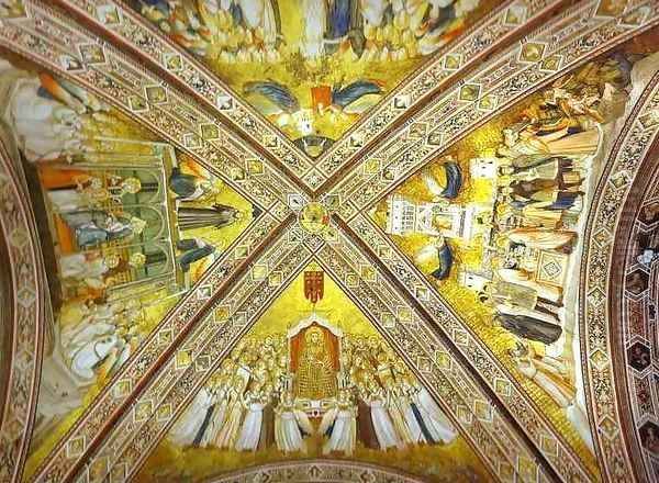 Crossing Vault 1316-19 Oil Painting by Giotto Di Bondone