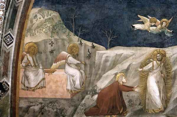 Scenes from the Life of Mary Magdalene Noli me tangere Oil Painting by Giotto Di Bondone