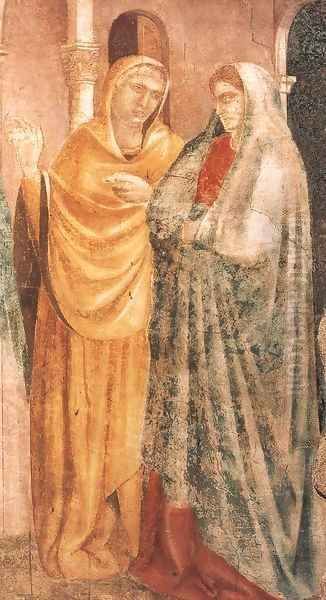 Scenes from the Life of St John the Baptist 1. Annunciation to Zacharias (detai Oil Painting by Giotto Di Bondone