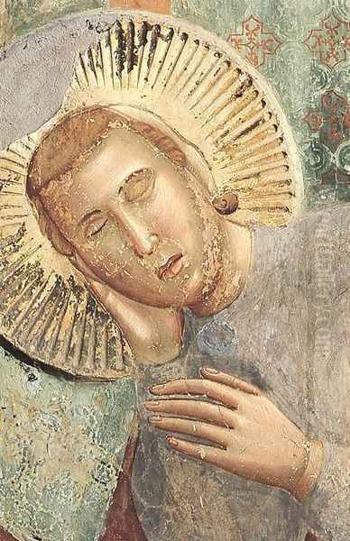 Legend of St Francis 3. Dream of the Palace (detail) Oil Painting by Giotto Di Bondone