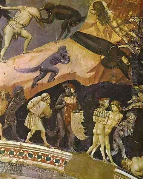 The Last Judgement Detail 3 1304-1306 Oil Painting by Giotto Di Bondone