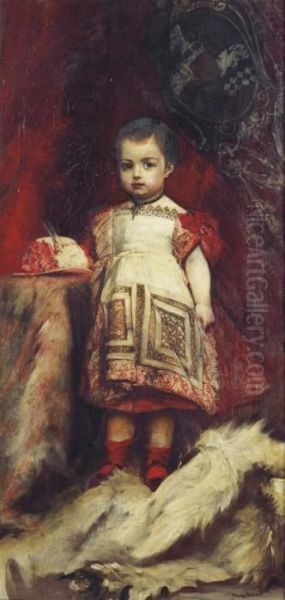 Portrait Of Gottfried Prince Zu Hohenlohe Schillingsfurst As A Boy Oil Painting by Hans Makart