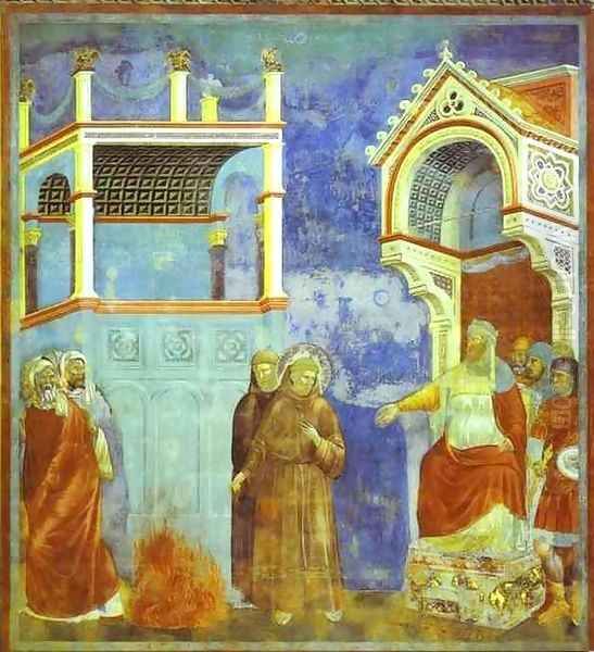 St Francis Before Sultan 1300 Oil Painting by Giotto Di Bondone