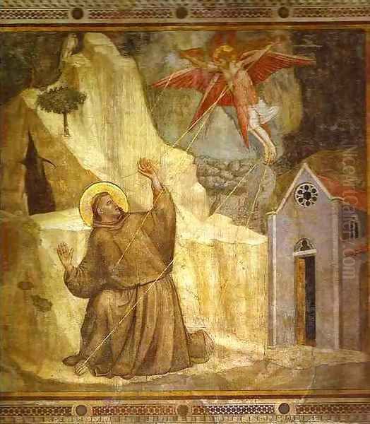 Stigmatization 1319-1328 Oil Painting by Giotto Di Bondone