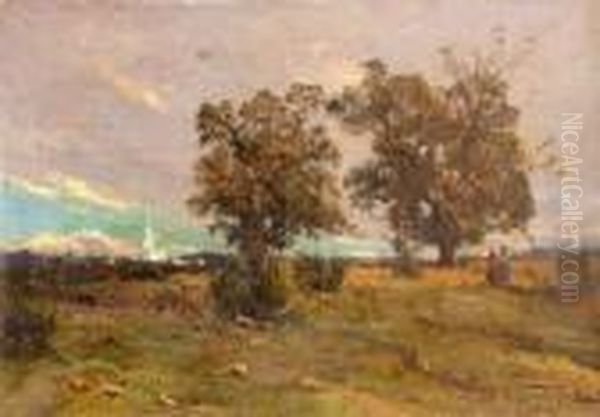 Paysage Anime (1919) Oil Painting by Aleksander Vladimirovich Makovskii