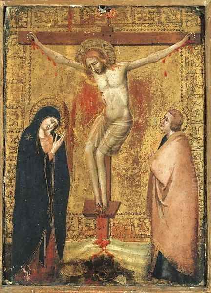 The Crucifixion with the Virgin and Saint John the Evangelist Oil Painting by Giotto Di Bondone