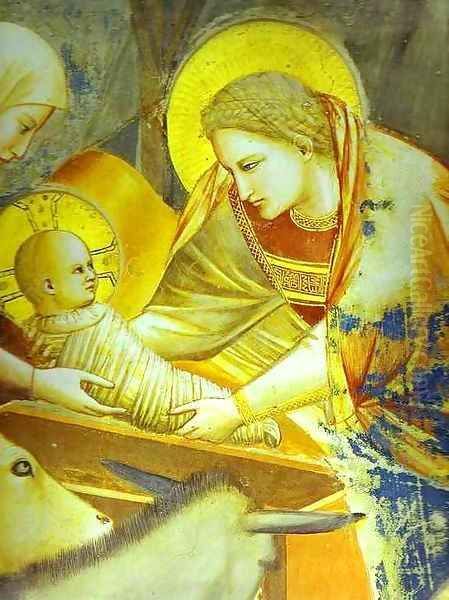 The Nativity And Adoration Of The Shepherds Detail 1304-1306 by Giotto Di Bondone