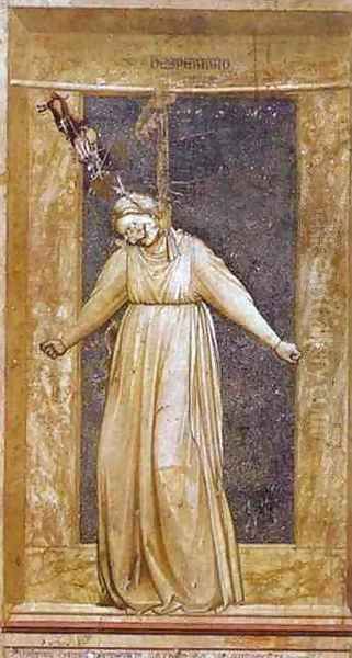 Despair 1302-1305 Oil Painting by Giotto Di Bondone