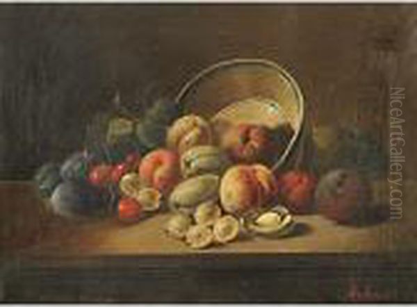 Frutta Sul Tavolo Oil Painting by Francesco Malacrea