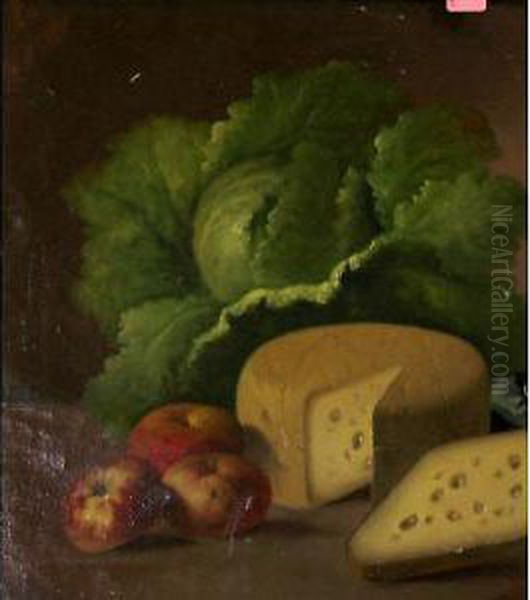 Frutta E Formaggio Oil Painting by Francesco Malacrea