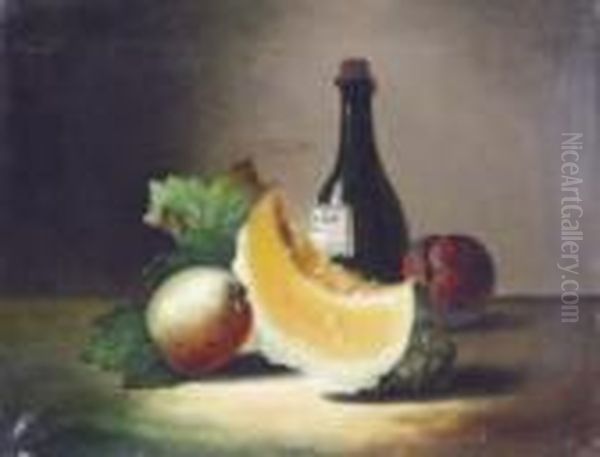 Natura Morta Con Melone Oil Painting by Francesco Malacrea