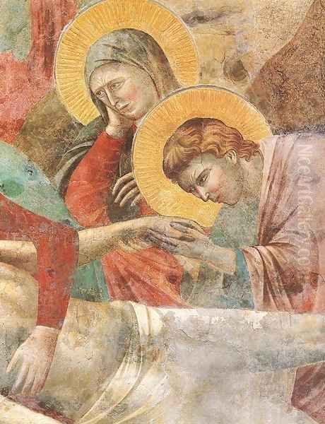 Scenes from the New Testament Lamentation (detail) Oil Painting by Giotto Di Bondone