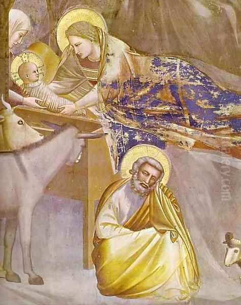 The Nativity 1304-1306 Oil Painting by Giotto Di Bondone