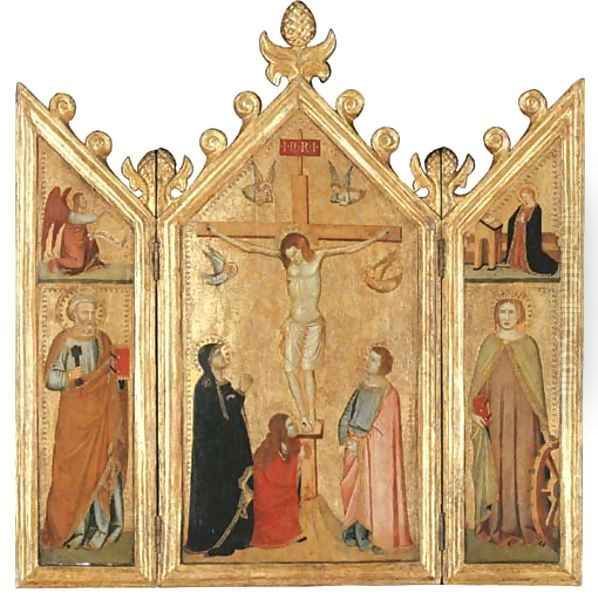 The Crucifixion with the Magdalen at the Foot of the Cross Oil Painting by Giotto Di Bondone