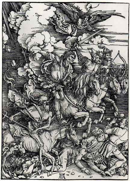 Four Horsemen of the Apocalypse Oil Painting by Albrecht Durer