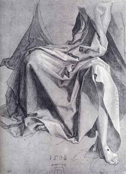 Study Of Drapery 1508 Drawing Oil Painting by Albrecht Durer