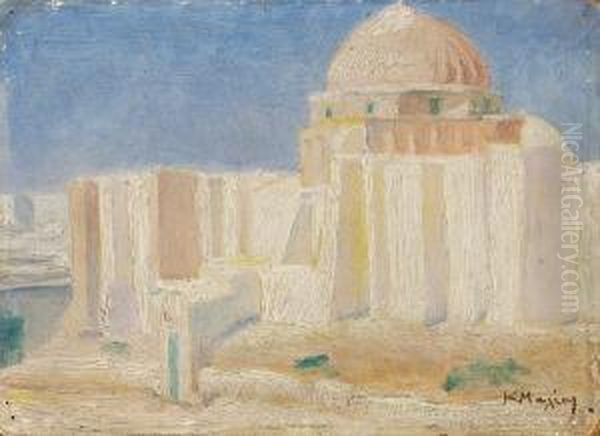 The Great Mosque Of Kairouan Oil Painting by Konstantinos Maleas